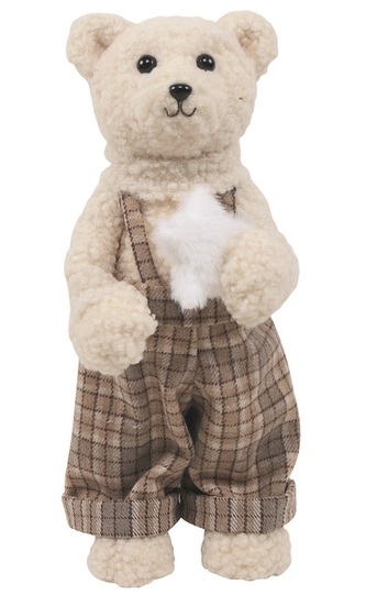 Medvěd na postavení 17 x 36 x 16 cm, hnědý