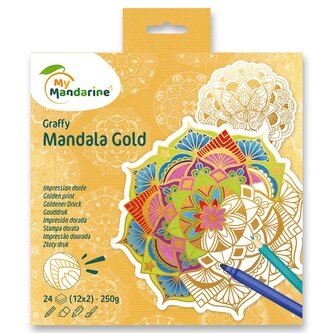Omalovánky Avenue Mandarine Graffy Mandala Gold