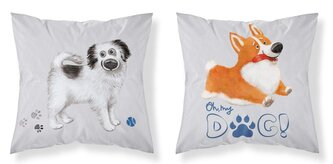 DETEXPOL Povlak na polštářek Pejsci  Bavlna, 40/40 cm