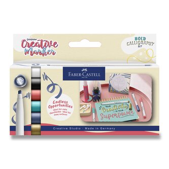 Popisovače Faber-Castell Creative Calligraphy - 6 ks