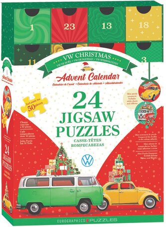 EUROGRAPHICS Puzzle Adventní kalendář: Volkswagen 24x50 dílků