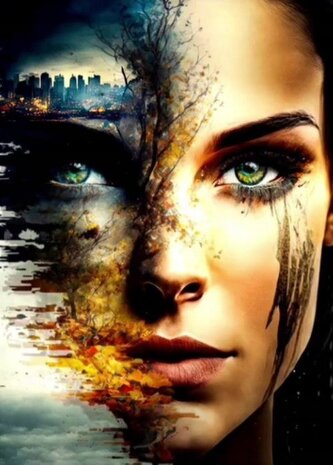 NORIMPEX Diamantové malování Tvář apokalypsy 30x40cm