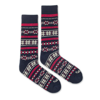 Ponožky Froté Nordic modro červené Modré L (43-46)