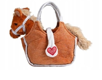 Pluszowy konik brązowy w torbie 2002342