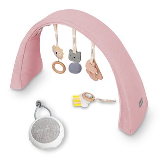 Nastavitelná hrazdička s hračkami a bílým šumem 2v1 Sleepee Pink Nastavitelná hrazdička s hračkami a bílým šumem 2v1 Sleepee Pink