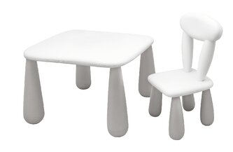 MALTEX SET LUNA Stolik dla dzieci + krzesełko biały/szary