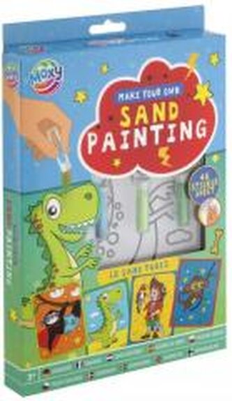 Zestaw obrazków samoprzylepnych + piasek niebieski