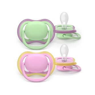 AVENT SCF087/12 Smoczek Ultra Air 6-18m miętowy / różowy AVENT SCF087/12 Smoczek Ultra Air 6-18m miętowy / różowy