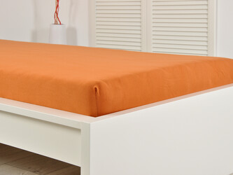 B.E.S. - Petrovice, s.r.o. Prostěradlo Jersey česaná bavlna MAKO - Cihlová Rozměr: 180 x 200