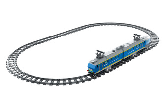 iM.Master Stavebnice vlak modrý 51,5x13x5,2 cm