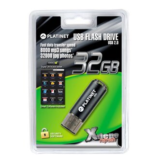 PENDRIVE 32GB USB 2.0 X-DEPO PLATINET CZAR 40621