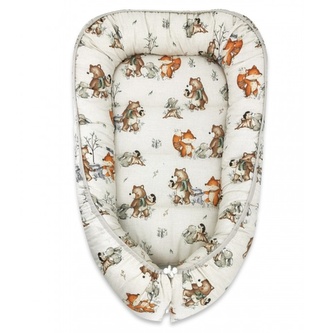 Hnízdečko, kokon pro miminko, bavlna, Friends time - latte; latte