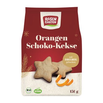 Sušenky pomerančové s hořkou čokoládou 150 g BIO   ROSENGARTEN Sušenky pomerančové s hořkou čokoládou 150 g BIO   ROSENGARTEN