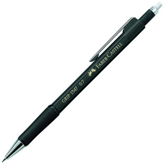 Ołówek automatyczny 0.7 mm Grip met.czar., Faber-Castell