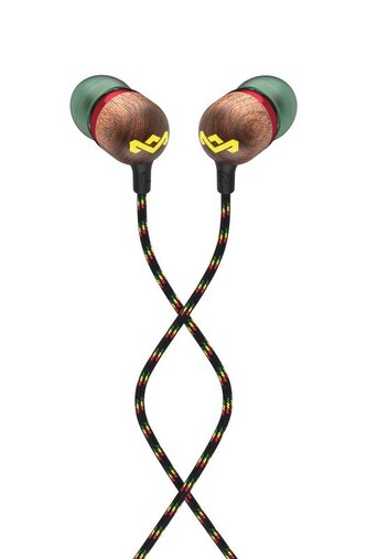 House of Marley Smile Jamaica, sluchátka do uší USB-C s mikrofonem, Rasta