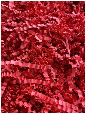 Wypełniacz papierowy do paczek czerwony - ozdobny Kraft - 100g, Enpap