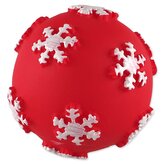 Hračka Dog Fantasy Winter Tale míček pískací, červená ⌀ 7cm