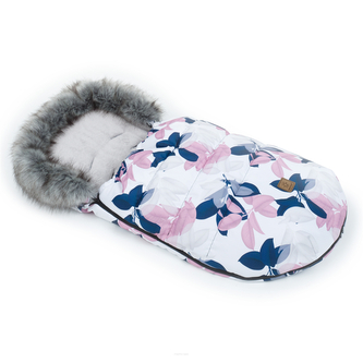 Zimní fusak Lux s kožešinkou,  50 x 100cm - šedá, granát; granát, šedá; 100% polyester; 100 cm Zimní fusak Lux s kožešinkou,  50 x 100cm - šedá, granát; granát, šedá; 100% polyester; 100 cm