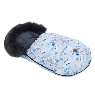 Zimní fusak Lux s kožešinkou, Zimní zvířátka, 50 x 100cm - grafit/zelený; zelená, grafit; 100% polyester; 100 cm Zimní fusak Lux s kožešinkou, Zimní zvířátka, 50 x 100cm - grafit/zelený; zelená, grafit; 100% polyester; 100 cm