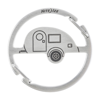 Klíčenka Nite Ize Medallion™ Teardrop Camper Key Carabiner