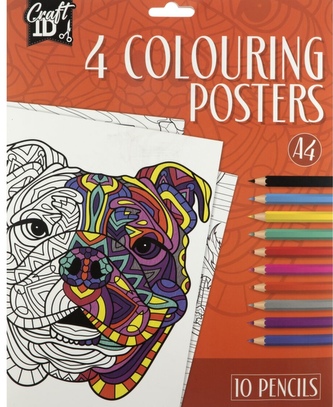 omalováky A4, pastelky Zvířata