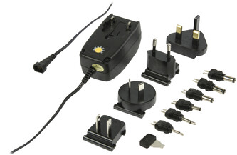 Napájecí adaptér 230V/3-12V 1000mA s LED indikací, mezinárodní Napájecí adaptér 230V/3-12V 1000mA s LED indikací, mezinárodní