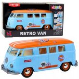Retro van bus światło dźwięk niebieski