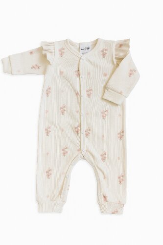 BABY 01961 Pajac niemowlęcy Kwiat Jabłoni 68/74 prążek