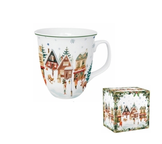 Porcelánový hrnek VÁNOČNÍ VESNICE, 650 ml Porcelánový hrnek VÁNOČNÍ VESNICE, 650 ml