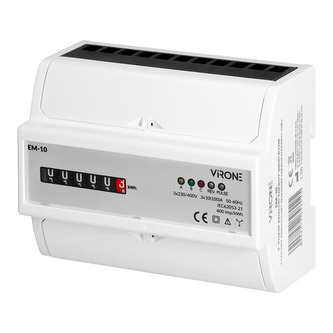 Elektroměr 3F na DIN lištu třífázový VIRONE EM-10 analogový Elektroměr 3F na DIN lištu třífázový VIRONE EM-10 analogový