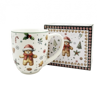 Porcelánový hrnek XXL VÁNOČNÍ PERNÍČEK MEDVĚD, 1000 ml v krabičce Porcelánový hrnek XXL VÁNOČNÍ PERNÍČEK MEDVĚD, 1000 ml v krabičce