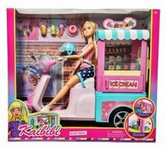 Lalka ze skuterem z lodziarnią