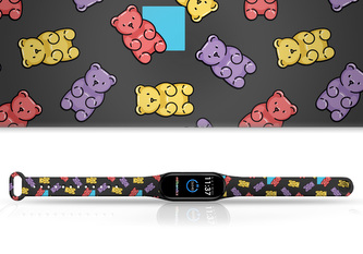 Náhradní náramek Medvídci, Xiaomi Mi band 5/6/7, Vícebarevná Náhradní náramek Medvídci, Xiaomi Mi band 5/6/7, Vícebarevná