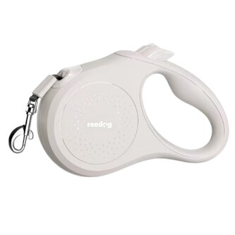 Reedog Senza Basic samonavíjecí vodítko M 25kg/ 5 m páska / pastelové bílé Reedog Senza Basic samonavíjecí vodítko M 25kg/ 5 m páska / pastelové bílé