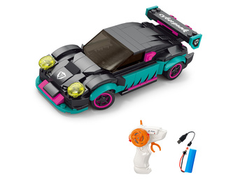 Stavebnice Auto tyrkysové RC na dálkové ovládání 17 cm 265 dílků Stavebnice Auto tyrkysové RC na dálkové ovládání 17 cm 265 dílků
