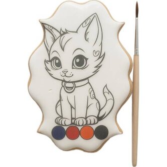 Perníčková omalovánka kočička 55g - I LOVE CAKES