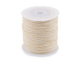 Šňůrka PES Ø0,5 mm - 1 ks - 24 krémová světlá s vlascem