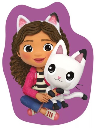 Dětský polštářek GÁBININ KOUZELNÝ DOMEK Pandy Paws tvarovaný fialový