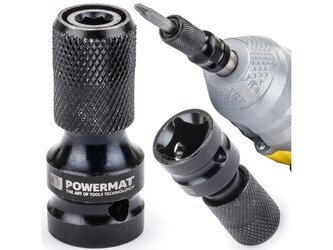 Adaptér z 1/2" čtyřhran na 1/4" HEX pro rázové utahováky POWERMAT