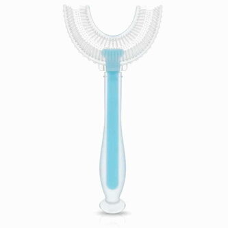 2469 SZCZOTECZKA SILIKONOWA "U" DO ZĘBÓW NIEBIESKA BL246