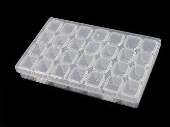 Plastový box / zásobník 28 dóziček - 1 ks - 2 transparent