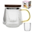 Hrnek sklo 480ml s filtrem a víčkem  TRG05