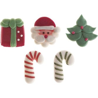 Cukrové zbobení vánoční sanata, 12 ks - Dekora