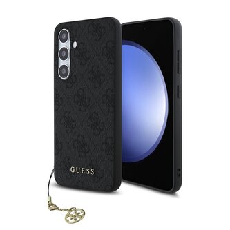 Guess 4G Charm Zadní Kryt pro Samsung Galaxy S24 FE Grey