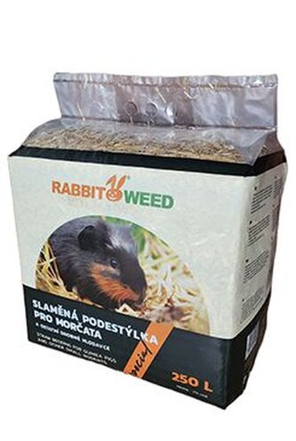 Podestýlka slaměná pro morčata SPECIÁL RabbitWeed 250l