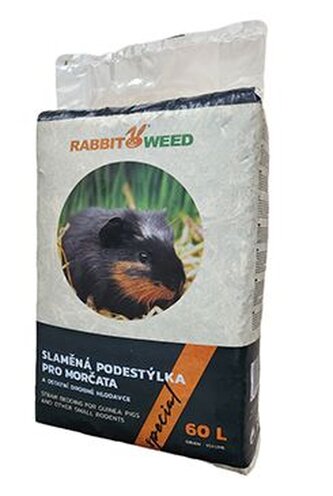 Podestýlka slaměná pro morčata SPECIÁL RabbitWeed 60l