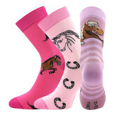 3PACK dětské ponožky Lonka vícebarevné (Horsik-mix II) 35/38