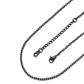 OPE1239-012-45 Očkový řetízek černý, tl. 1,2 mm, délka 45 + 5 cm