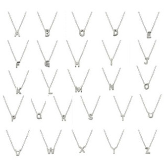 NB-2196-V Stříbrný náhrdelník - písmeno - iniciály - iniciála "V"