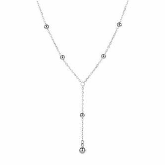 NB-2281 Stříbrný náhrdelník s kuličkami